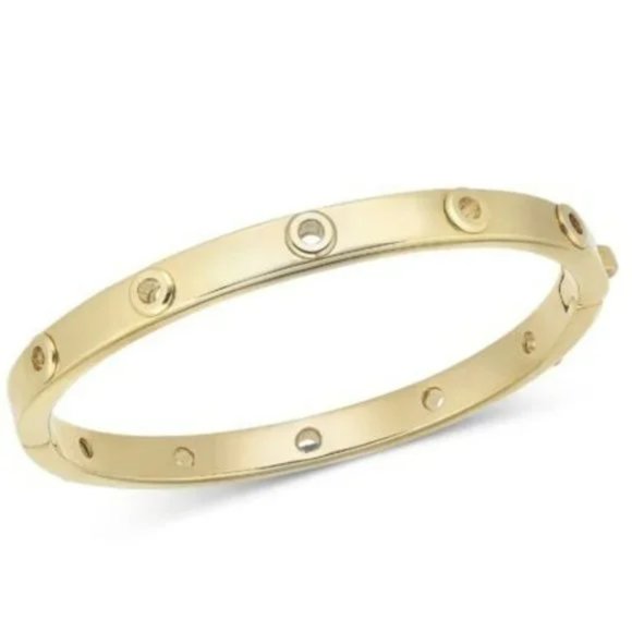KATE SPADE Heavy Metals Gold Hinged Bangle Bracelet - Picture 4 of 4